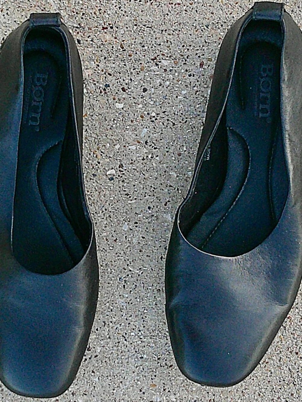 Born black leather flats size 6.5